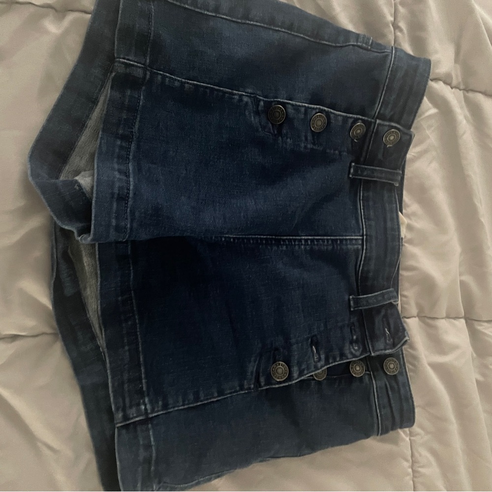 Women's Dark Blue Denim Shorts